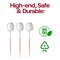 Silver with Pink Handle Moderno Disposable Plastic Dinner Spoons (240 Spoons)